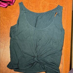 ZYIA Dark Green Twist Knot Tank Top